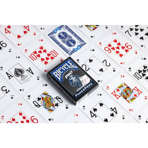 Bicycle Pro Blue Deck Pokerpeek Face Playing Cards Deck Poker Size
