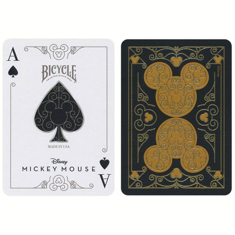 Bicycle Disney Mickey Mouse Black & Gold Playing Cards Deck Poker Size USA