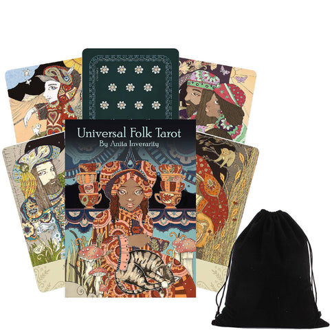 Universal Folk Tarot Cards Deck & Guidebook US Games Systems With Bag