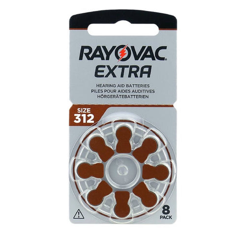 200x Rayovac Extra 312 Hearing Aid Batteries PR41 1.45V Zinc Air Long Expiry