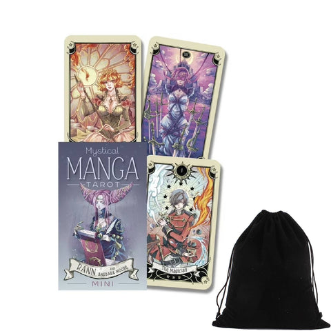 Mystical Manga Tarot Mini Cards Deck Llewellyn By Barbara Moore With Bag