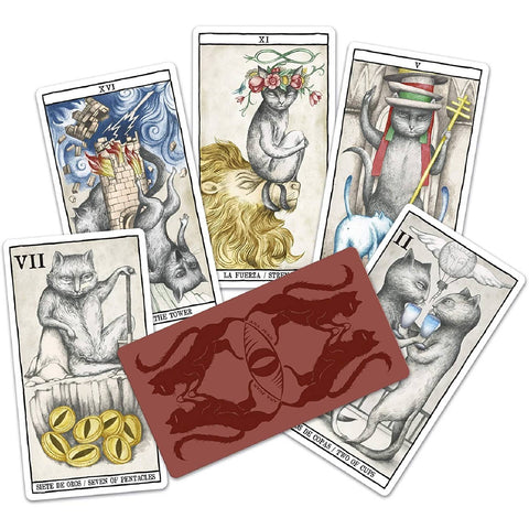Tarot Cats Card Deck by Fournier – Cat Lovers Divination Fortune Telling