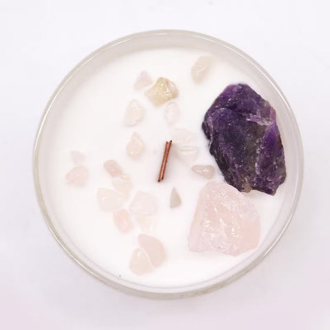 Chakra Crystal Candle - Third Eye Chakra Ancient Wisdom