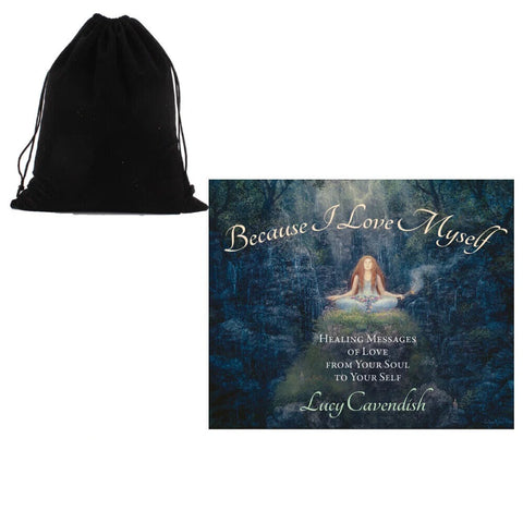 Because I Love Myself Cards Deck Mini Blue Angel Lucy Cavendish with Bag