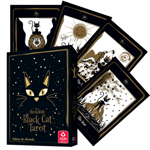 Golden Black Cat Tarot Cards Deck Agm Urania Helena De Almeida Cats Fans NEW