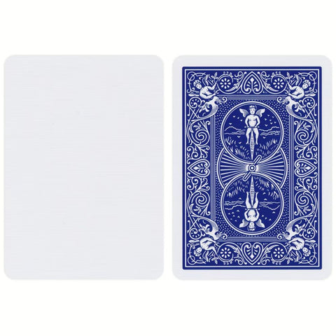 4x Bicycle Rider Back Blank Face Blue Playing Cards Decks for Magic Tricks