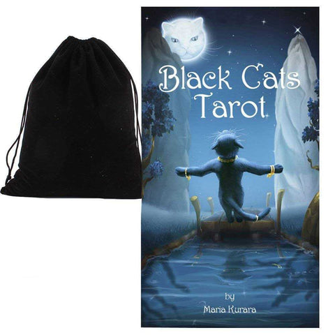 Black Cats Tarot Deck 78 Cards Lo Scarabeo with Velvet Bag Rider-Waite