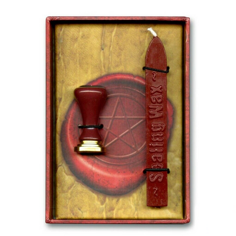 1x Lo Scarabeo Red Wax Seal Stamp Kit Esoteric Letter Sealing Set