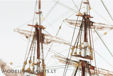 OcCre Aurora Brig 1:65 Wooden Sailing Ship Model Kit with English Guide
