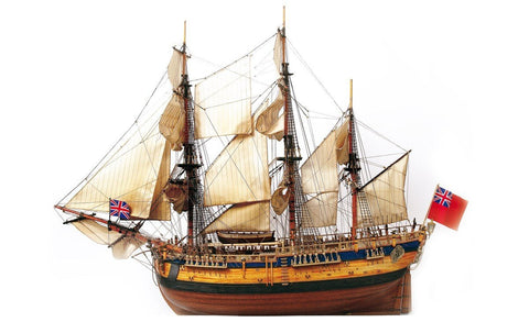 OCCRE HMS Endeavour 1:54 Wooden Sailing Ship Model Kit Advanced Builders