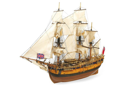 OCCRE HMS Endeavour 1:54 Wooden Sailing Ship Model Kit Advanced Builders