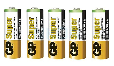 5x GP 23A 12V Alkaline High Voltage Batteries for Car Alarm Remote