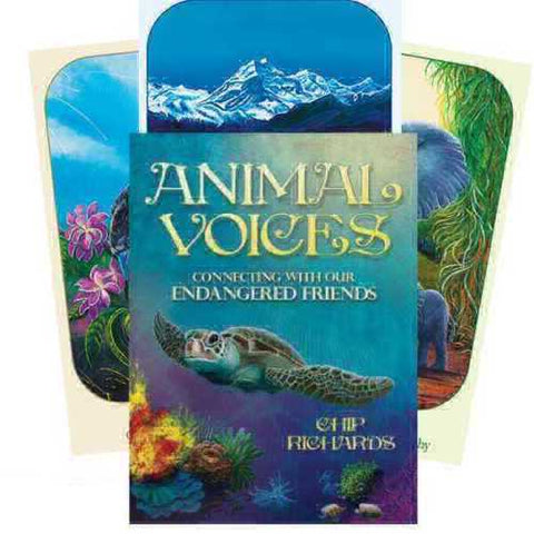 Animal Voices Oracle Cards Deck with Guidebook by Blue Angel