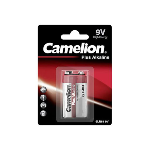 Camelion 9V Alkaline Plus Battery Long Life 6F22 MN1604 Smoke Alarm