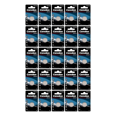 25x Camelion CR2330 3V Lithium Coin Cell Batteries