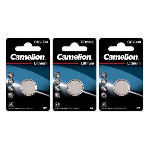3x Camelion CR2330 3V Lithium Coin Cell Batteries