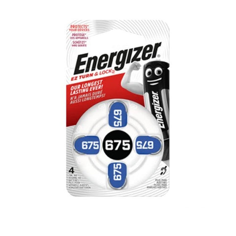 4x Energizer 675 Hearing Aid Batteries Zinc Air 1.4V Powerseal