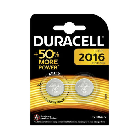 Duracell CR2016 3V lithium - original blister card of 2