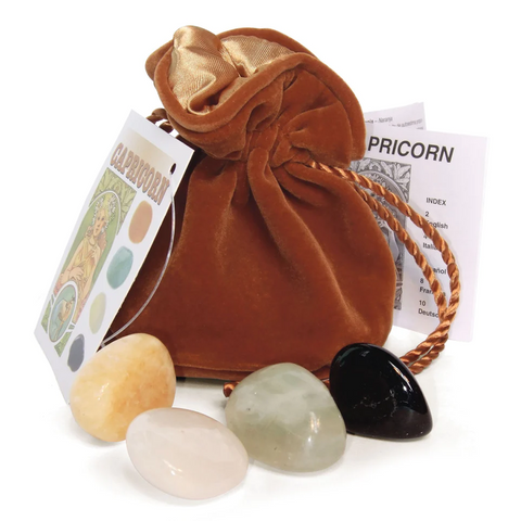 Capricorn Zodiac Crystal Talisman Set Onyx Agate Lo Scarabeo