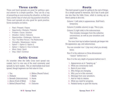 Spoopy Tarot Card Deck & Guidebook Cute Halloween Theme by Sterling Ethos