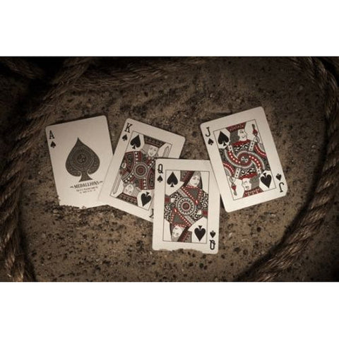 Medallions Theory 11 Playing Cards Deck Brown Gold Magic Tricks Sealed USA