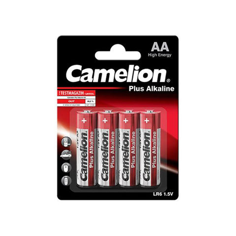 4x Camelion AA Plus Alkaline Batteries 1.5V LR6 MN1500 E91 Long Life