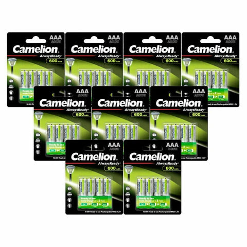 36x Camelion AAA Rechargeable Batteries NiMH 600mAh AlwaysReady 1.2V