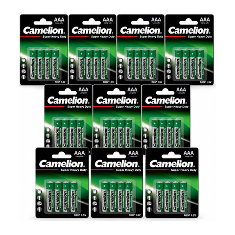 40x Camelion Super Heavy Duty AAA R03P batteries - 10 blister packs of 4