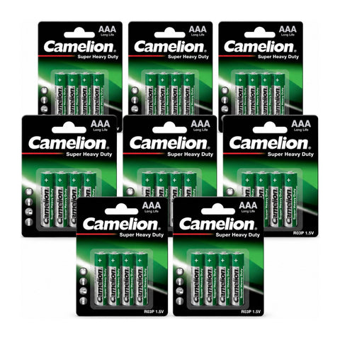 32x Camelion Super Heavy Duty AAA R03P batteries - 8 blister packs of 4