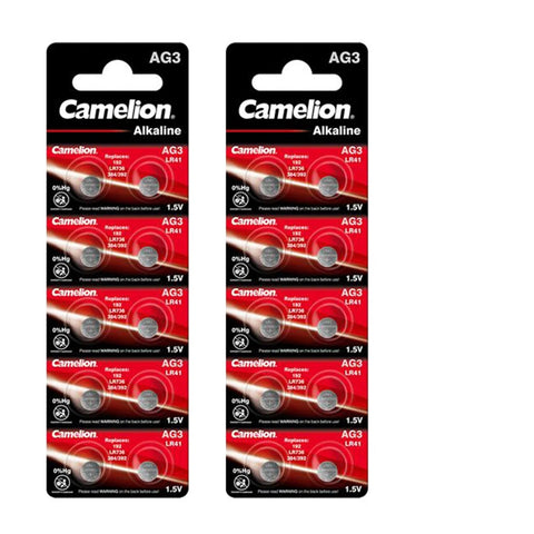 20x Camelion LR736 LR41 AG3 392 1.5V Alkaline Button Cell Batteries