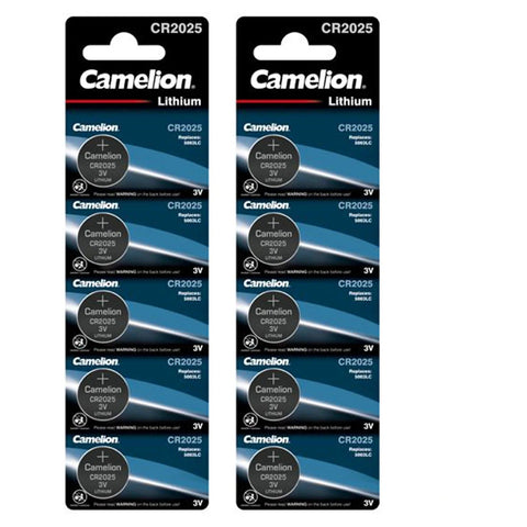 10x Camelion CR2025 3V Lithium Coin Cell Batteries DL2025 150mAh