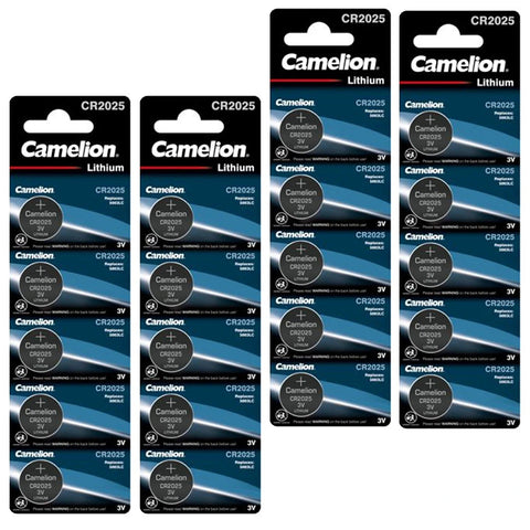 20x Camelion CR2025 3V Lithium Coin Cell Batteries DL2025 150mAh