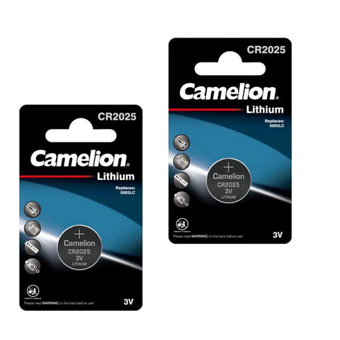 2x Camelion CR2025 3V Lithium Coin Cell Battery DL2025 Watch Remote
