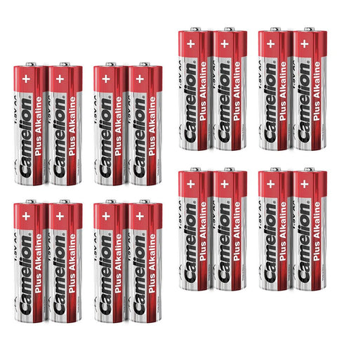 16x Camelion Plus AA Alkaline Batteries 1.5V LR6 MN1500 E91 Bulk Pack