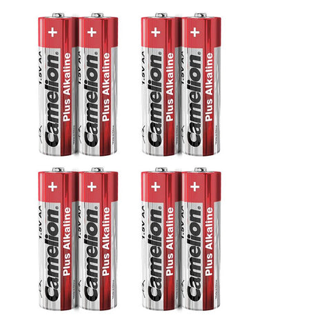 8x Camelion AA Plus Alkaline Batteries 1.5V LR6 MN1500 AM3 E91