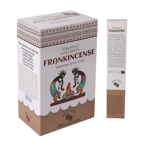 Golden Frankincense Smudging Resin Incense Sticks, 6 Pack – Ancient Wisdom
