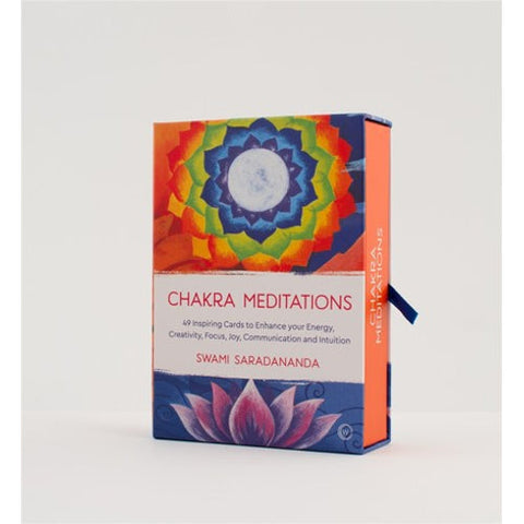 Chakra Meditation Cards Deck by Swami Saradananda, 49 Card Set, New