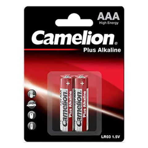 Camelion Plus AAA Alkaline 1.5V Batteries – original blister pack of 2