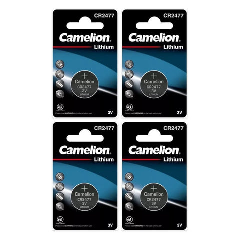 4x Camelion CR2477 3V Lithium Coin Cell Batteries