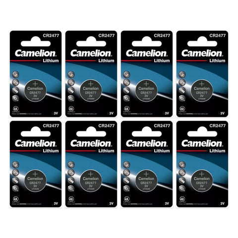 8x Camelion CR2477 3V Lithium Coin Cell Batteries