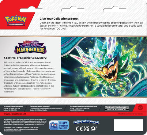 Pokemon TCG Twilight Masquerade 3 Booster Blister Revavroom Promo English