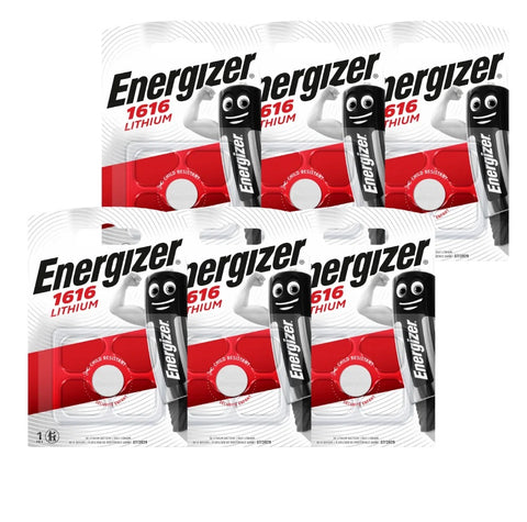 6x Energizer CR1616 3V Lithium Coin Cell Button Batteries Watch Remote