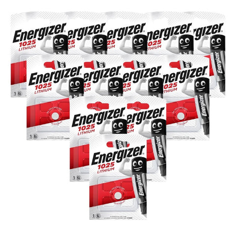 12x Energizer CR1025 3V Lithium Coin Cell Batteries for Watch Fob