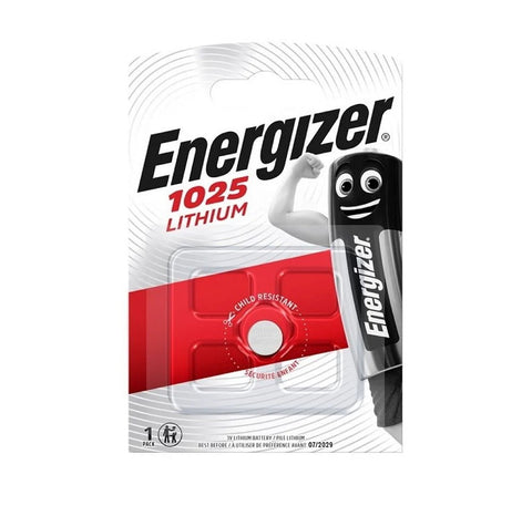 Energizer CR1025 3V Lithium Coin Cell Battery for Watches Calculators