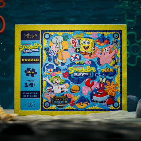 Theory11 SpongeBob SquarePants 1000-Piece Jigsaw Puzzle Bikini Bottom 65cm New Sealed