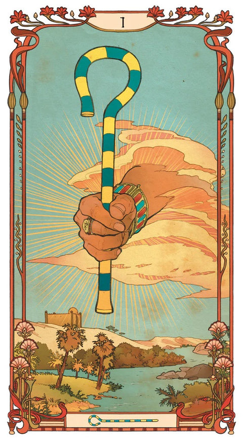 Egyptian Art Nouveau Tarot Deck by Massaglia Lo Scarabeo 78 Cards New