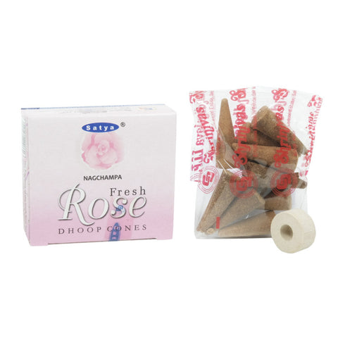 Fresh Rose Dhoop Cones Satya