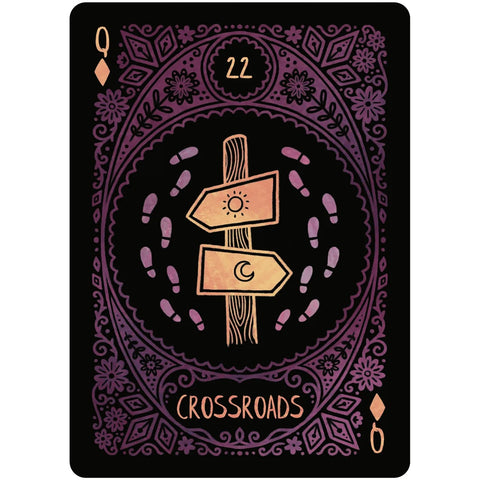 Folk Art Lenormand 39-Card Divination Deck with Illustrated Guidebook