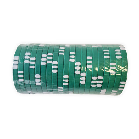 20x Bicycle Green Clay Poker Chips 8g Green White Casino Set