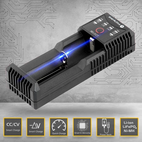 Everactive Uc-100 Smart Battery Charger 5V Dc 1000Ma Power Bank Function NEW